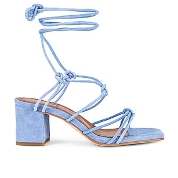 Alohas Paloma Suede Sandals Gladiator Sz 10 US 40 EU Cornflower Blue - Picture 4 of 11